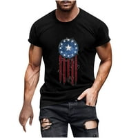Giligiliso Clearence Dan majica za muškarce Muškarci Ležerni okrugli vrat Popularno 3D digitalna zastava