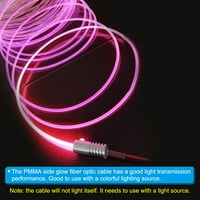 Uxcell PMMA bočni komplet za optički kablovski komplet sa LED aluminijskim iluminatorom 12V 1,5W Izvor svjetla Pink