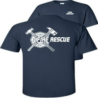 Fair Game Maltese Cross Rescue majica FireFighter Fire-Navy-2x