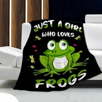 Nosbei-samo djevojka koja voli žabe smiješno meko lagane prehrambene pokrivene ćebe za kauč na razvlačenje