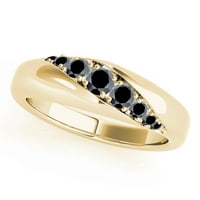 Mauli dragulji za angažovanje prstenova za muškarce 0. Carat Black Diamond angažman i vjenčani muški