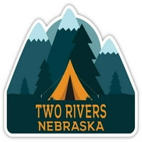 Dvije rijeke Nebraska suvenir Magnet Camping TENT dizajn