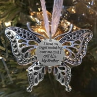 Jikolililili božićni dekoracija Božićne kreativne šuplje rezbarenje Izvrsni leptir Memorijal Obiteljski privjesak Božićno uređenje drvca Redview na popustu