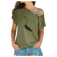 Žene plus ušteda i majice - Ljetne košulje za žene, ženske okrugle vrhove vrata slatko ljeto plus veličine
