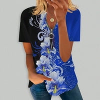 Durtebeua ženski vrhovi modni print svileni dugi rukavi s dugim rukavima dolje majica bluza vrh