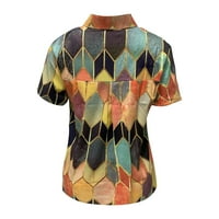 Lopecy-Sta ženski modni ispisani prsluk okrugli vrat labavi majica bez rukava na vrhu pulover vrhova