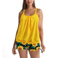 Ociviesr Žene Ljeto Majica kratkih rukava Casual Labava proretna plaža Mini haljina duga ljetna haljina