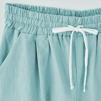 Kali_store Womens Radne hlače Žene Zimske Sherpe obložene dukseve zgušnjavati tople elastične hlače