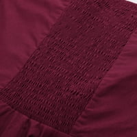 Meetotime Žene Jesen Zimski džemperi Dugi rukav V izrez Prorez Ležerne prilike TUNIC-a Labavi ugrađeni
