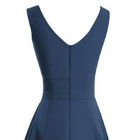 Haljine za žene s dugim rukavima Digitalna haljina za ispis okrugla vrata Midi Fit and Flare Y2K moda