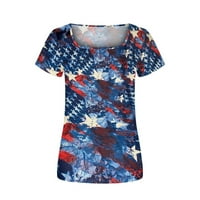 Mnjin Ljetne majice Žene vrhovi Žene s ramena kratkih rukava T-majice Ležerne prilike Criss Cross Majice