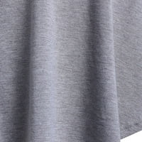 SimplMaygeni Clearence Dugih rukava V-izrez Pamuk i posteljina labava majica Pure Color Multi-Veličina