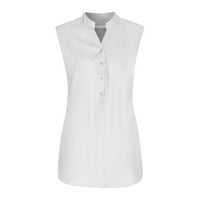 Ženske bluze Ženska modna radna odjeća s kratkim rukavima V-izrez sa džepovima Stripes ispisani vrhovi