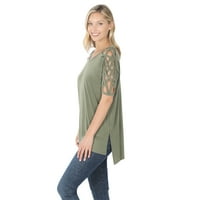 Ženska modna casual tiska V-izrez Majica s kratkim rukavima TOP bluza Pulover ženske duge majice Ženske košulje dugih rukava