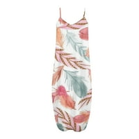 Dyegold sandresses za ženska ležerna plaža - haljina za vjenčanje za žene, jedna ramena bez rukava visoki