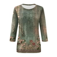 Haljine Ichuanyi za žene, pad čistoća moda casual ženska ležerna s dugim rukavima V-izrez cvjetni ispisani