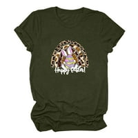 COLISHA majica za ženske majice kratkih rukava, pune boje Ljetni vrhovi Ležerni odmor V izrez Tee Khaki M