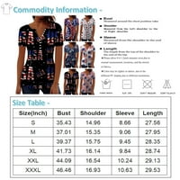 HHEI_K majice s dugim rukavima za žene uzorak Ispis grafičkih tinovanih bluze casual plus veličina osnovnih