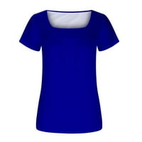 Ženska haljina s kratkim rukavima Maxi DEEPE V izrez cvjetni print Boho haljina Plava haljina duga ljetna