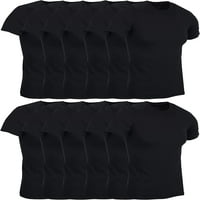 Yyeselk Osnovni vrhovi za žene Casual okrugli vrat Roll up manžetne kratke rukave Tunic Bluze Trendy