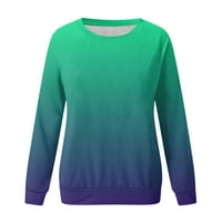 Miluxas Tops Clearence Plus size Ženski elegantni cvjetni cvjetni print pulover Dugme Donji gornji plavi