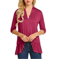 Ženski dugi rukav modni rewneck bluza od ispisana majica