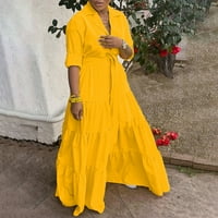 Ljetne haljine za žene Ljetne haljine za žene Ležerne prilike Bohom tiskane obrubljene remenske plaže