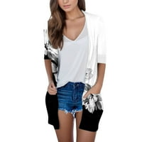 Ženske majice s dugim rukavima Loop Fit Crew Crt Cute grafički ispis Bluze Trendy Dressy Basic Majice