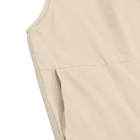 TODDLER Ležerne ljetne majice Okrugli izrez Solid Boja bluza Modni labavi Trendi kratkih rukava
