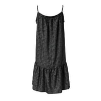 Žensko proljeće i ljetni jednoslojni retroviziranje ramena Pleated haljina tanka mršavljenje Split suknje