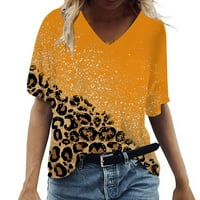 Dadaria Grafičke dukseve za žene dugih rukava Leopard tiskani duks s kapuljačom bluza XL X-Veliki, ženski