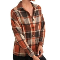 Bluze za žensku torbustu majicu Dvobojni spajanje s kapuljačom sa kapuljačom dugme dugme Ličnost džepni