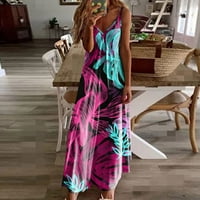 HHEI_K haljine za žene žensko proljeće ljeto okruglo vrat kratkih rukava suncokret za ispis Dres