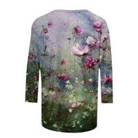 Ženski kardigani lagani cvjetni tisak gumba za rukave kardigan pokriva ležerne bluza vrhovi ženskih