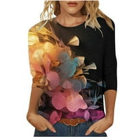 Jean majica za žene moderne majice za ženske rukav bluza o o-vratu vrhovi šuplje dugačke modne žene
