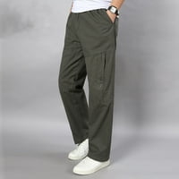 Hwmodou muške teretne hlače od pune boje Capris plus veličine pamučne proljeće ljetne trendi muške hlače