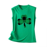 Zpanxa Womens T majica modna žena St. Patrick's Day Ispis kratkih rukava V Vruća za staračke radne uniforme