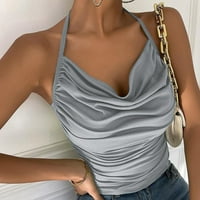 Ženska modna casual solidna boja s tri četvrtine rukave ljetne topske majice
