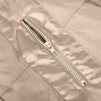 Jakna sa kapuljačom za žene džepni kaputi s dugim rukavima, čvrsti kaputi patentni patentni duksevi