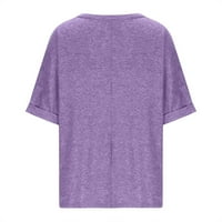 Ženska bluza Ljetna modna modna tiskana Trendi tiskani kratki majica Srednja dugačka rukava okrugla