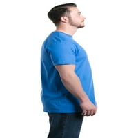 Žene plus veličina kratkih rukava V-izrez za bluzu za izrez pulover majica HOTPINK + M