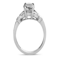 Carat 14k bijela zlatna princeza rezana laboratorija uzdravlja dijamant za vjenčani prsten za žene za
