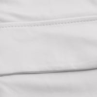 Vuče plus veličine za žene, plairani obloženi print patentne pantalone Elastični struk mekani ispisani