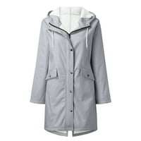Patlollav Winter Fall žene Čvrsta kišna jakna na otvorenom plus veličine kapuljač kapuljača