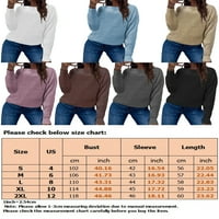 Žene plus veličina Ženska solidna boja dugih rukava Ležerne prilike, bluza sa džepom Cardigan Clearsance Khaki 8