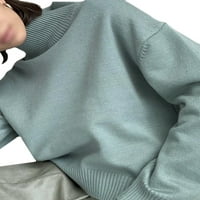SoftMallow ženske tunike dugih rukava V V izrez košulja vrećica za vrećicu za provjeru bloka za bluzu