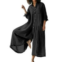 FVWitlyh Maxi haljina Žene rušine jedno rame Bodycon midi haljine bez rukava za olovke bez rukava