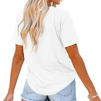 Plus veličine za žene Ljeto Žene Vintage Solid Boja U-izrez ljetne bluze čipke Leisure šuplje ljetne