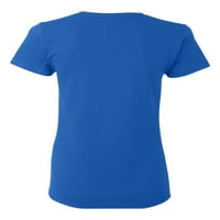 Ženske vrhove rukava casual bluza tiskane žene Ljetni posadni vrat majice Tuničke košulje cijan 2xl