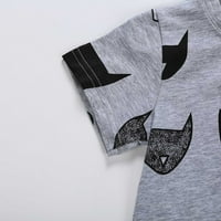 Ženska bluza Modna neregularna štamparija labava majica s kratkim rukavima bluza V-izrez Dugme Ležerne